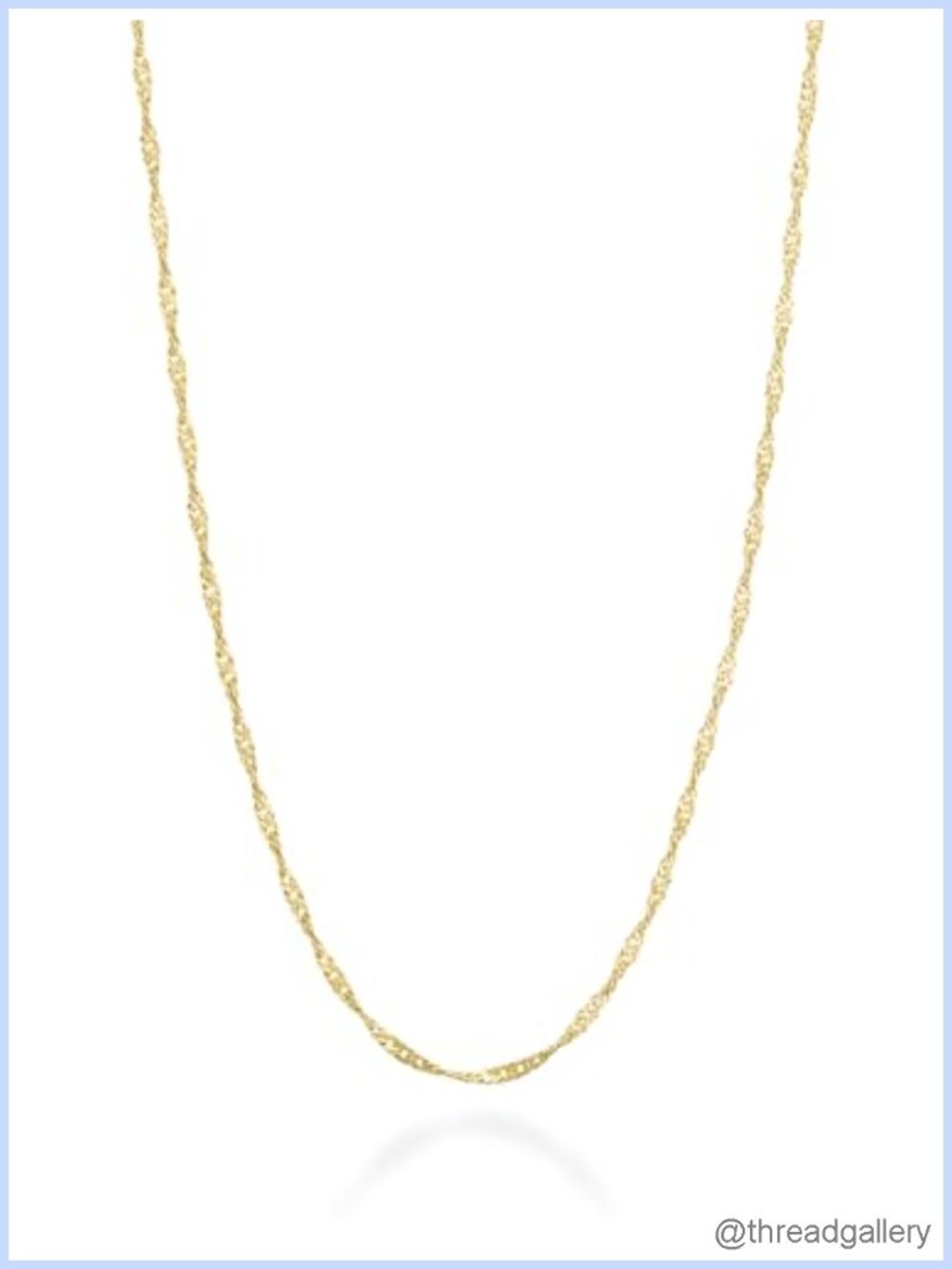1.5mm Singapore Chain Necklace 925 Sterling Silver 18K Gold Plated Italian